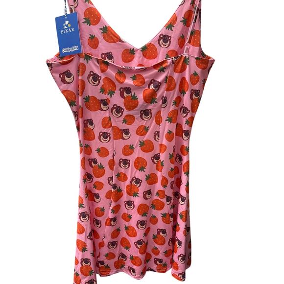 Pixar + Cakeworthy Toy Story 3 Disney Lotso Strawberries Dress Med NWT - Picture 1 of 7